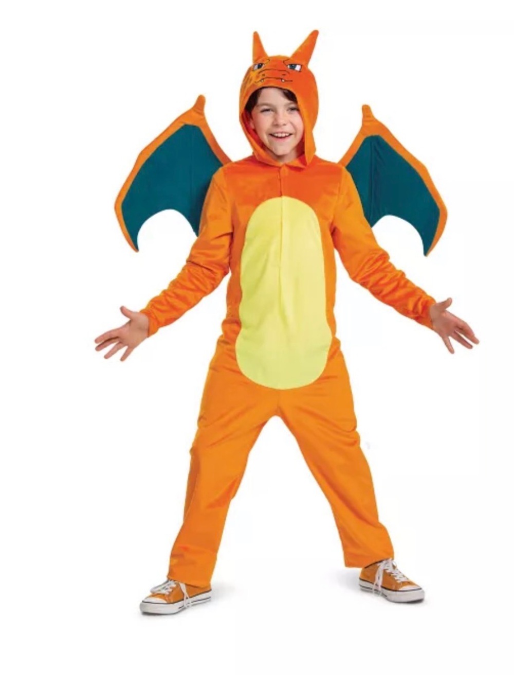 Disguise Halloween Kids Pokémon Charizard Jumpsuit Costume Hooded S/P 4-6